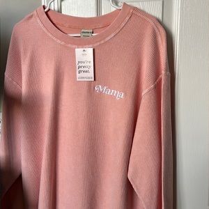 Little mama’s shirt shop corded pull over mama sweatshirt medium